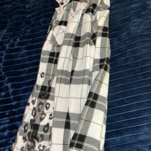 Justice Black and White Plaid Shirt